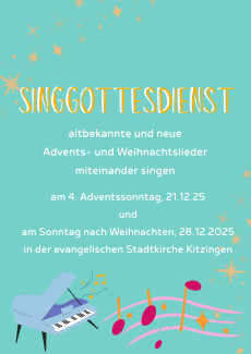 Sing-Gottesdienst in der Evangelischen Stadtkirche