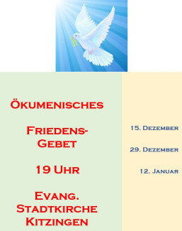 Einladung zum ökumenischen Friedensgebet