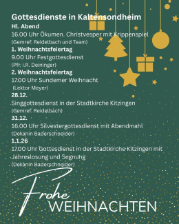 Gottesdienst Weihnachten Hl Abend