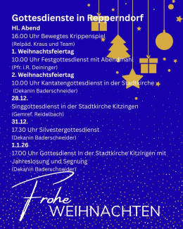 Gottesdienst Weihnachten Hl Abend Repperndorf